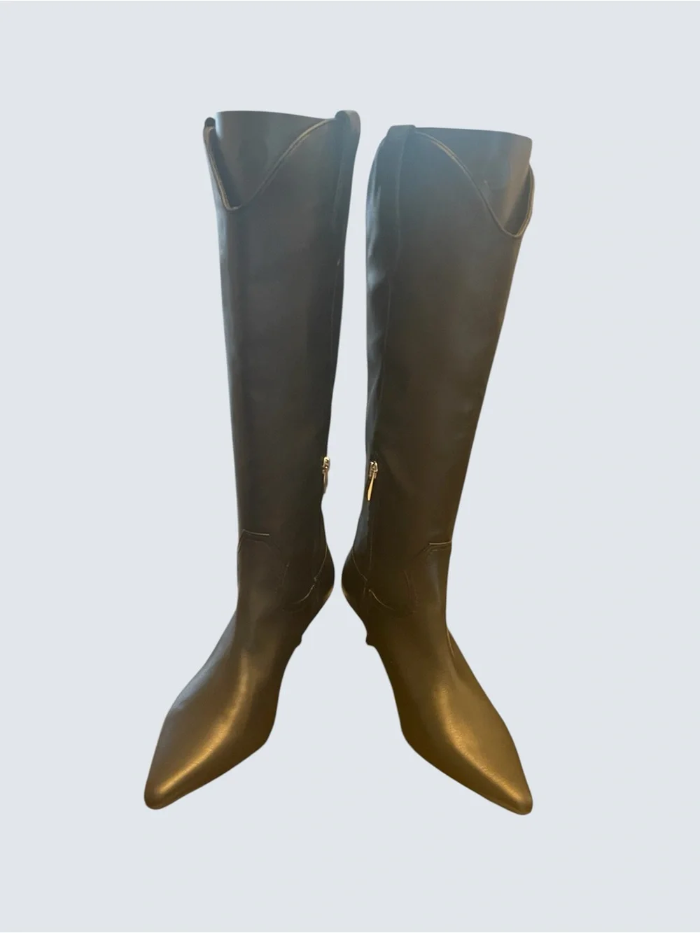 Steven Madden Tall Pointed-Toe Black Women’s Size 7 Knee-High Boots